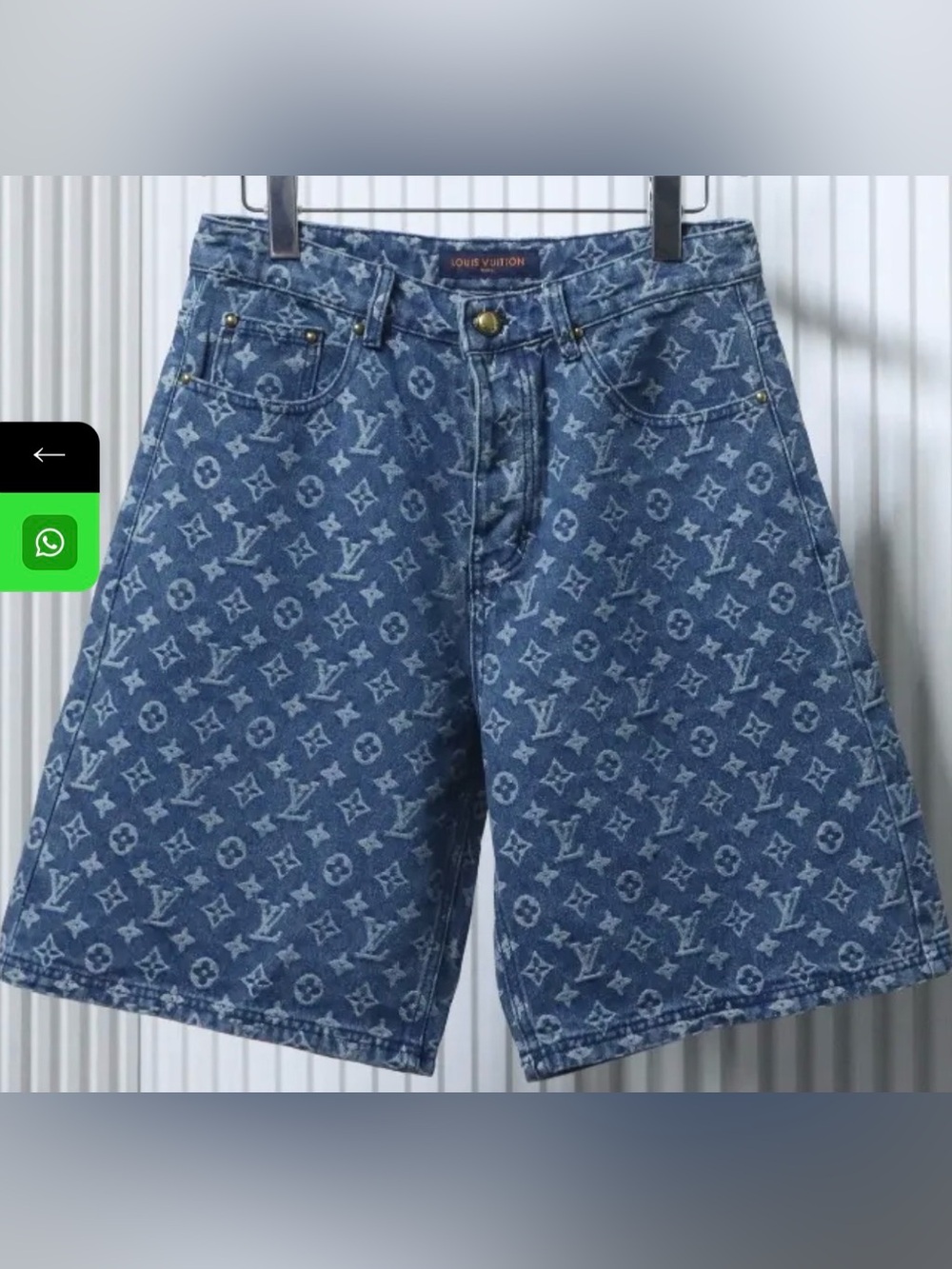Louis Vuitton All-Over Jacquard Denim Shorts XL New